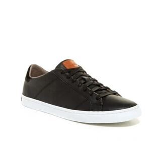 Cole Haan MINDI LACE-UP LEATHER SNEAKER IN BLACK Womens 10